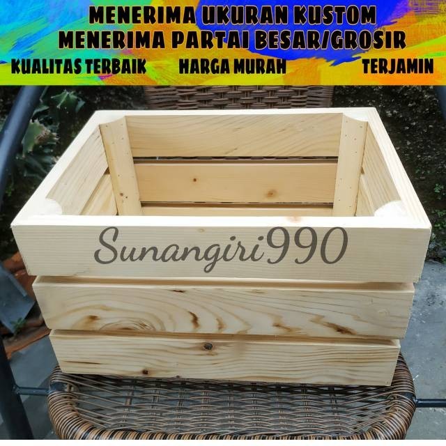 Jual Wooden Crate X X Wood Box Peti Kayu Kotak Kayu Dekorasi