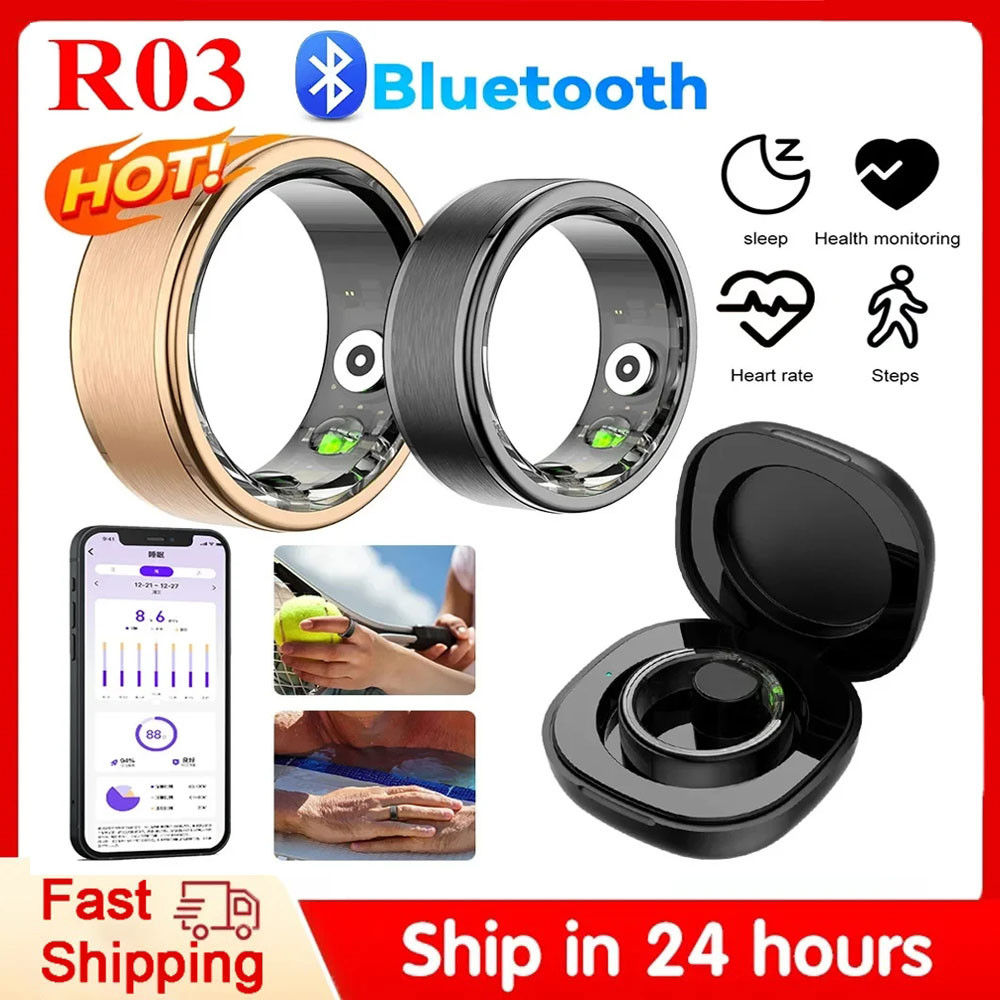 Jual 2024 Smart Ring Men R03 R02 Heart Rate Health Monitor Smartring ...
