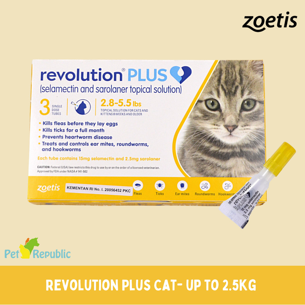 Jual REVOLUTION Obat Kutu Kucing GOLD Plus 0,25ml 1pcs | Shopee Indonesia