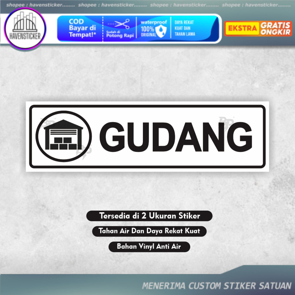 Jual Stiker Gudang - Stiker Ruang Gudang - Stiker Ruangan Penyimpanan ...