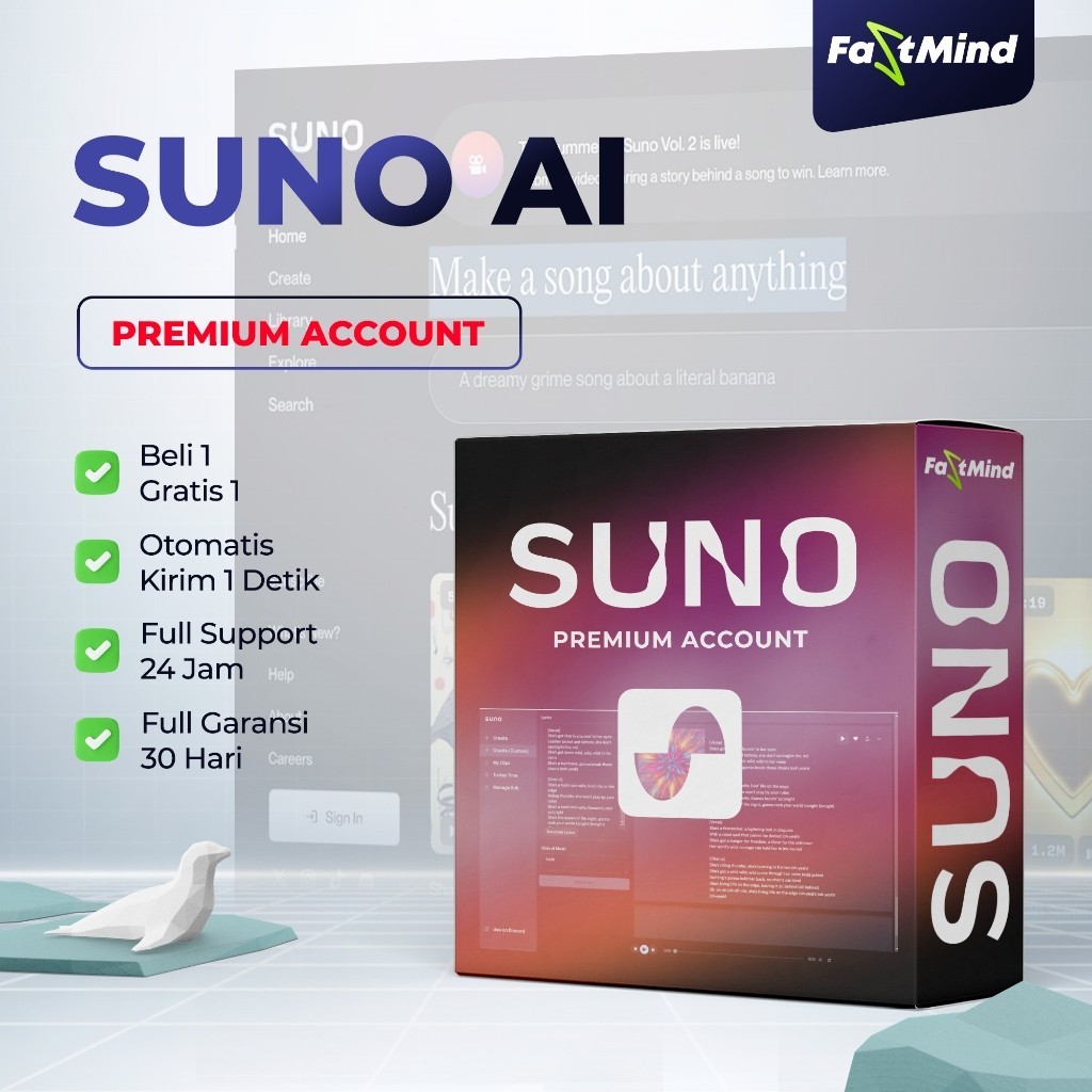 Jual | Suno AI - Akun Premium PRO PLAN PRIVAT Musik AI [Berlangganan ...