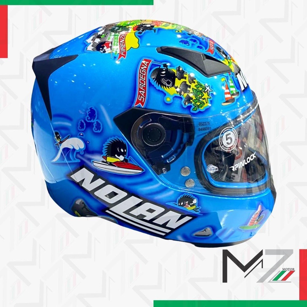 Jual Helm/Helmet NOLAN N60.5 N605 Tipe Melandri Italy Blue Original ...