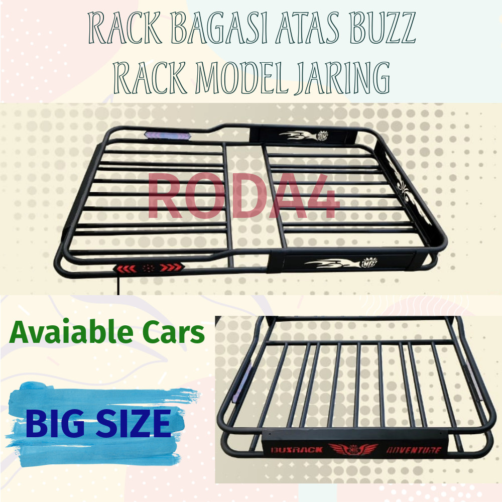 Jual Roof Rack / Rack Bagasi Atas Mobil Besi Model Buzz Rack BIG SIZE ...