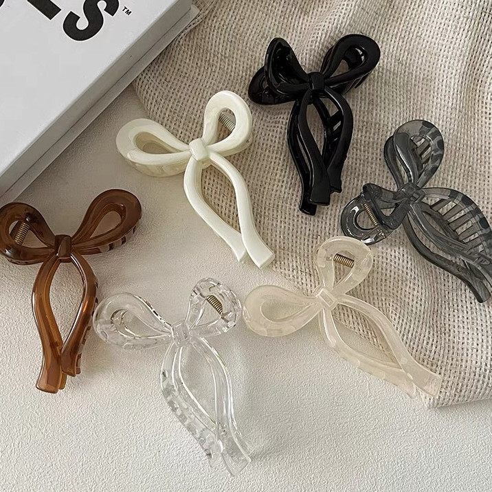 Jual Town Shell - Yokohama Ribbon Korean Hair Claw / Jepitan Rambut ...