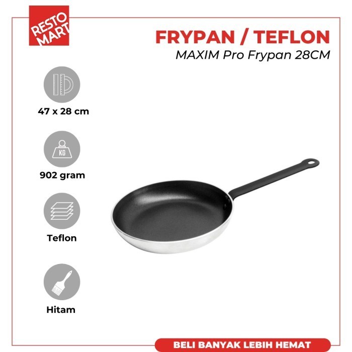 Jual Fry Pan / Wajan Penggorengan / Teflon Anti Lengket 28 cm MAXIM PRO ...