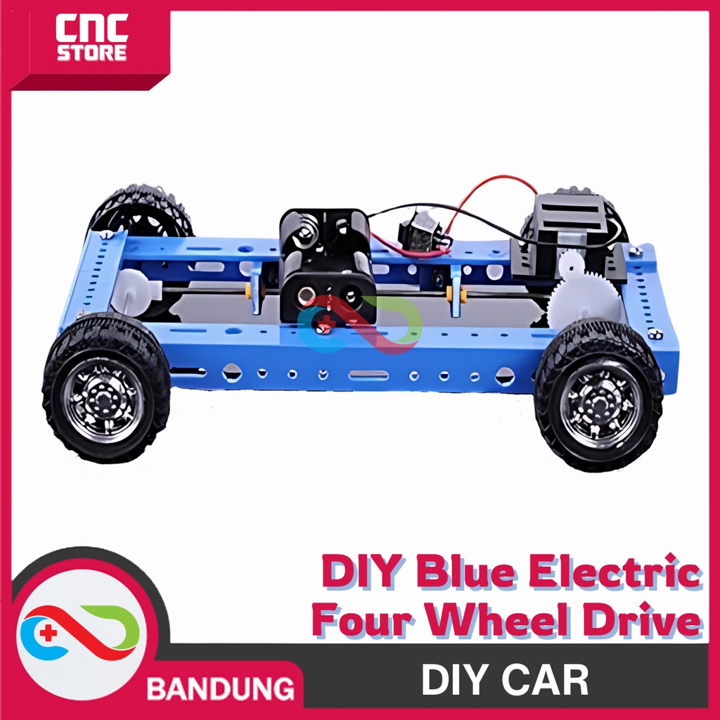 Jual KIT Mainan Edukasi DIY Mobil 4WD Blue Electric | Shopee Indonesia