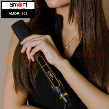 AMORI 908 Catokan Rambut Plat Lebar (Wide Plate) Dengan Nano Titanium Ceramic MCH Heater MY