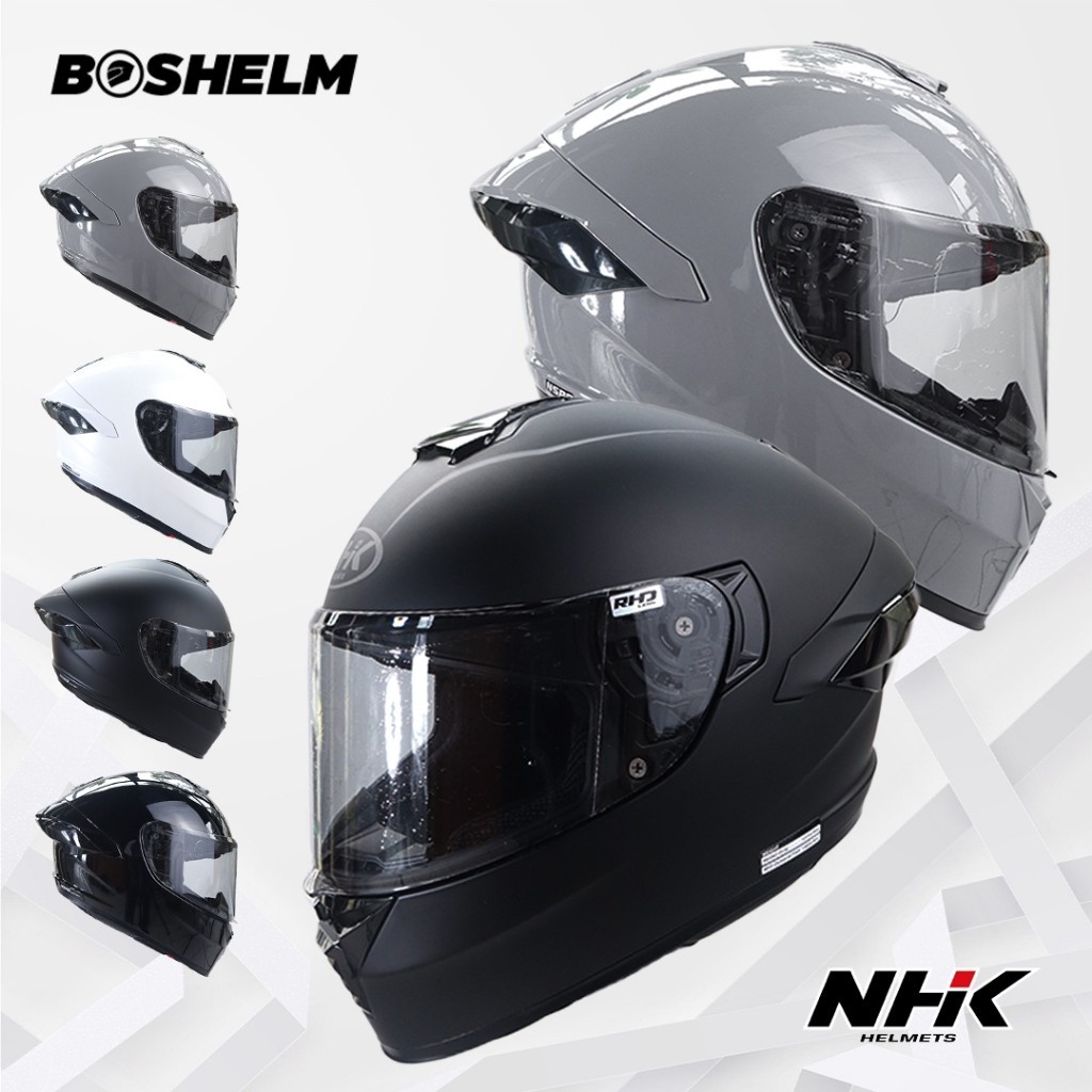 Jual Promo Boshelm Helm Nhk Mark Elite Solid Hitam Doff Helm Full Face Sni Shopee Indonesia