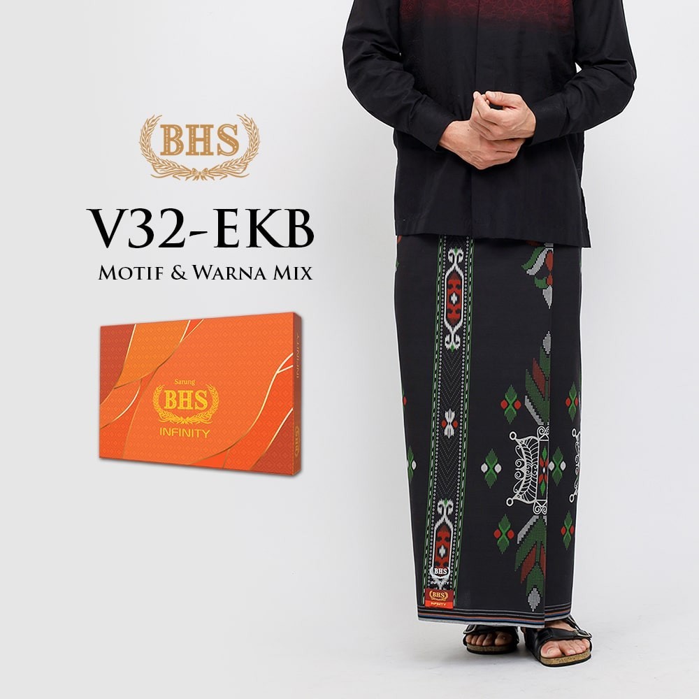 Jual Sarung BHS Infinity Gold V32 EKB Motif & Warna Mix | Shopee Indonesia