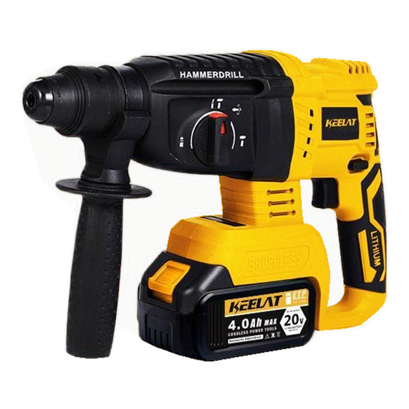 Jual KEELAT-KWHD001 10MM Cordless Heavy Rotary Impact Hammer Drill ...