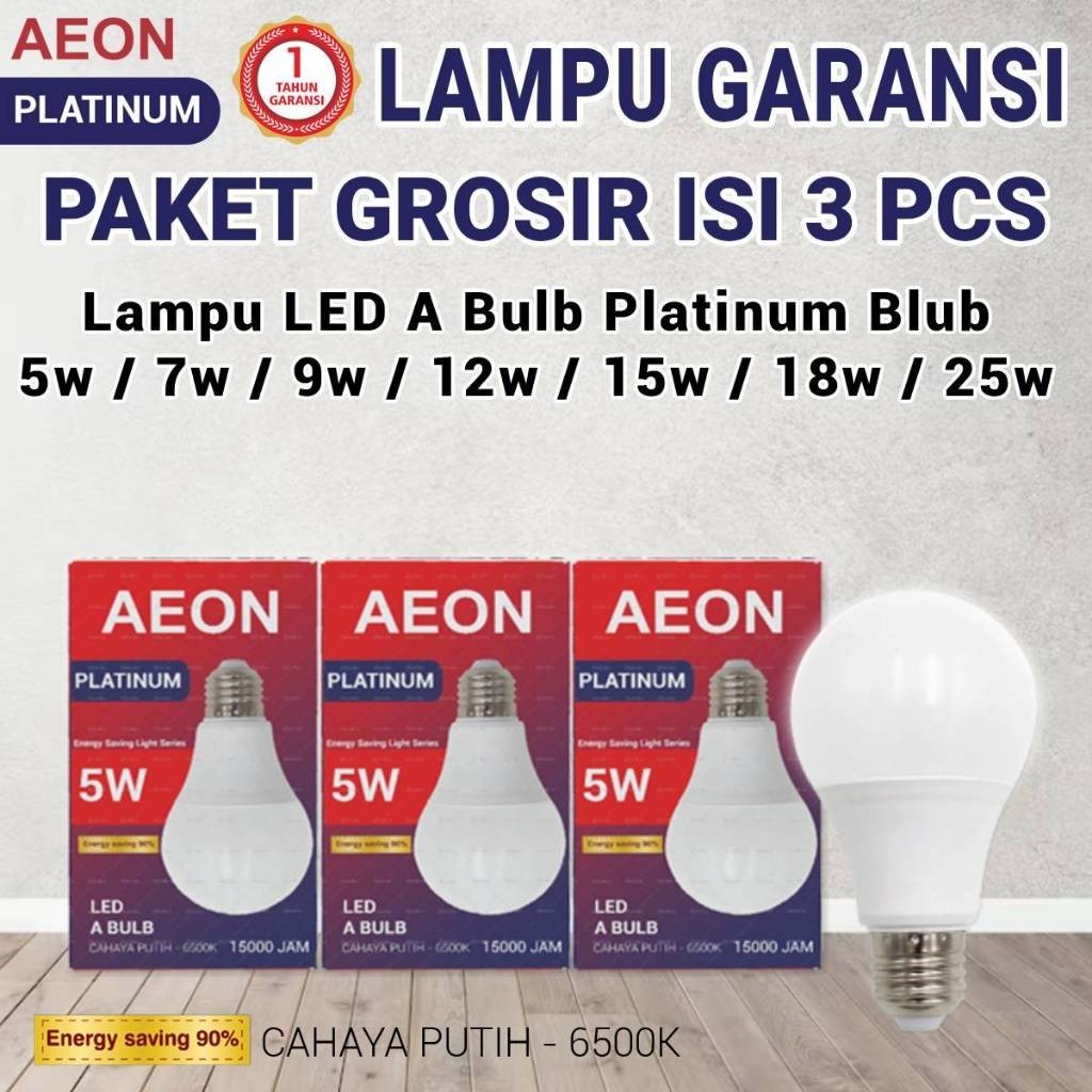 Jual COD Paket Usaha Grosir Hemat 3pcs Lampu LED Bohlam Platinum Blub ...