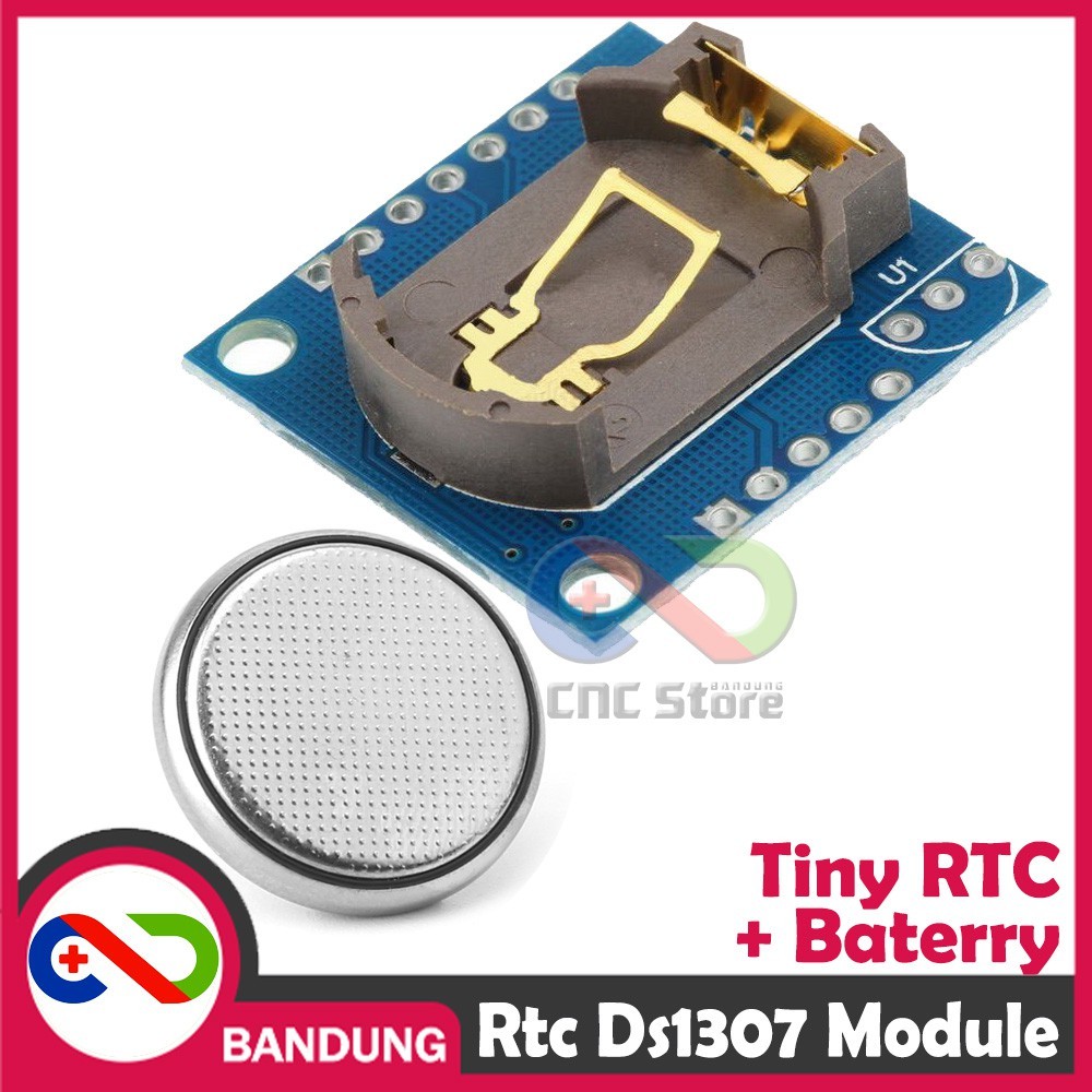Jual RTC DS1307 REAL TIME CLOCK I2C ARDUINO UNO MEGA + BATTERY MODULE ...