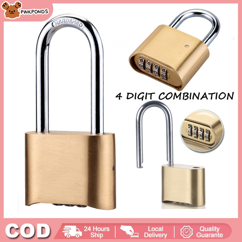 Jual Pinkponds Gembok Angka Kombinasi 4 Digit Kunci Gembok Nomor Angka ...