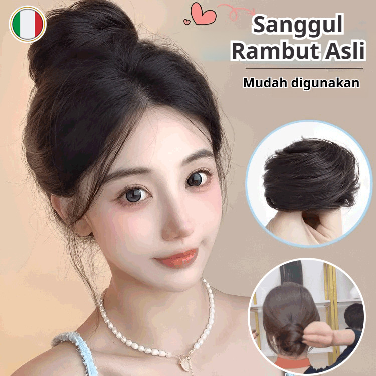 Jual [Rambut Asli]Aksesoris Rambut/ Hair Bun/ Cepol Sanggul Instan/ Wig ...