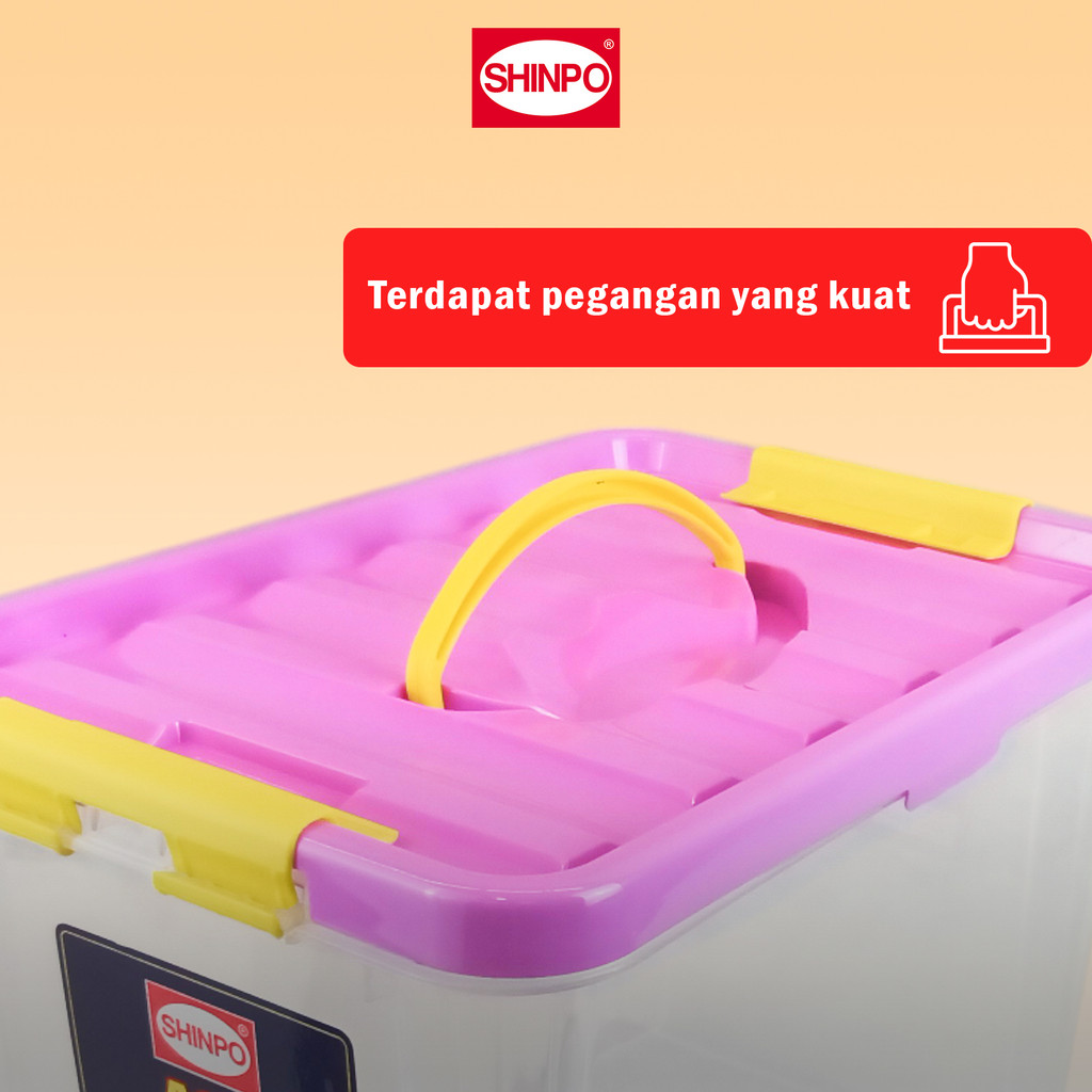 Jual SHINPO Ace Container Box Plastik with Lock Klip Pengunci 16 L ...