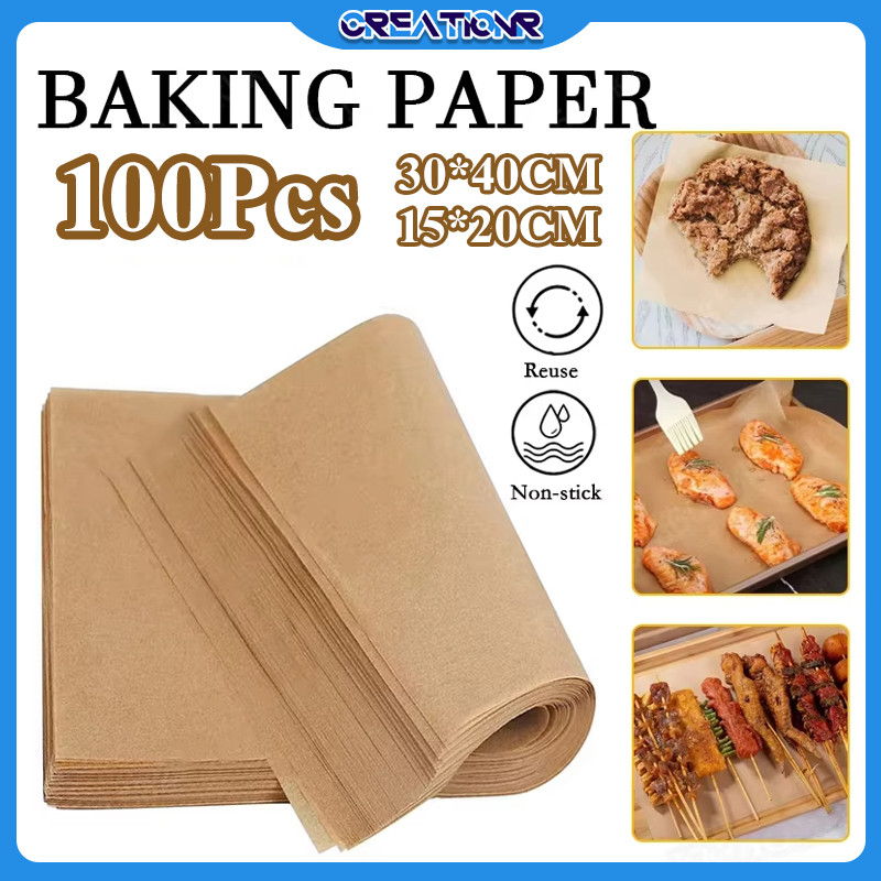Jual 100pcs Baking Paper/baking Paper Anti Lengket/baking Paper Motif ...
