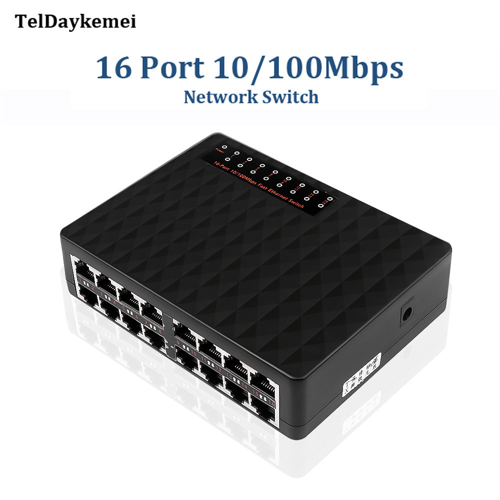 Jual 16 Port 10/100Mbps Network Switch Fast Ethernet Smart Switcher ...