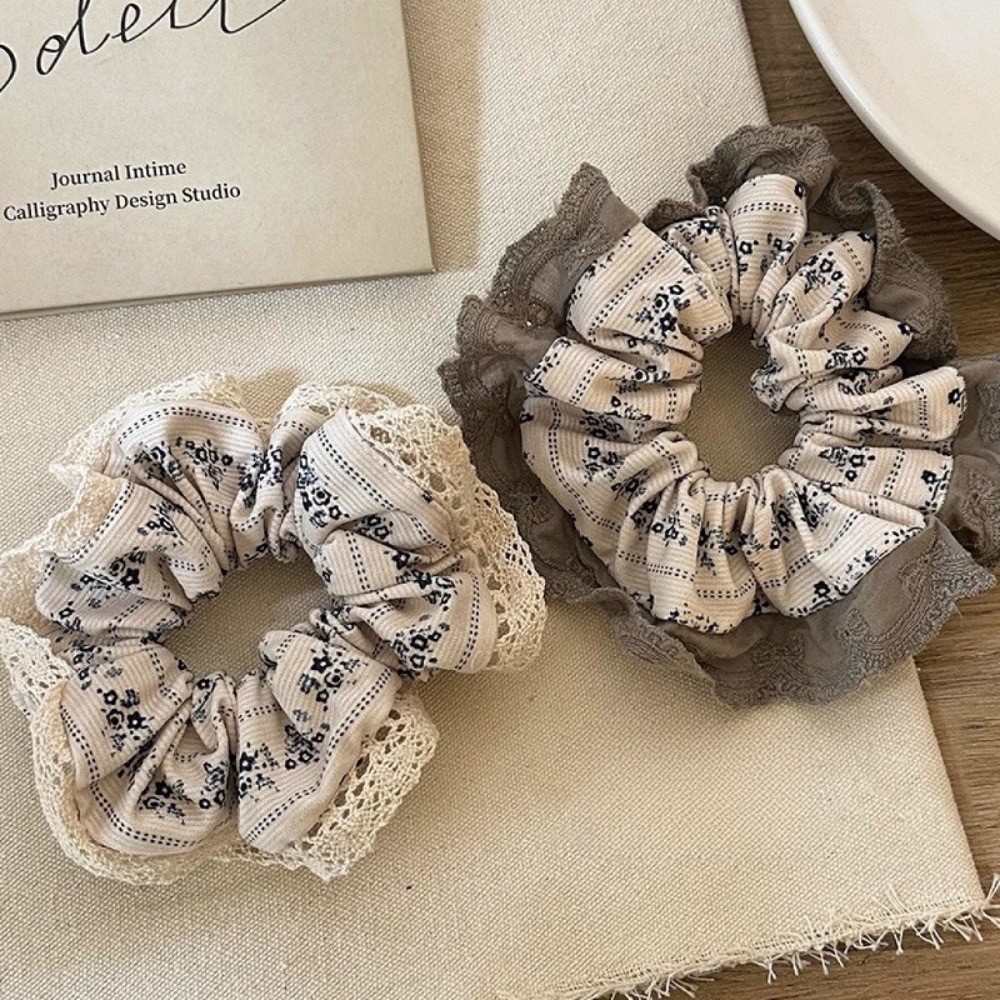 Jual Town Shell Delicate Lace Jumbo Korean Scrunchy Scrunchie