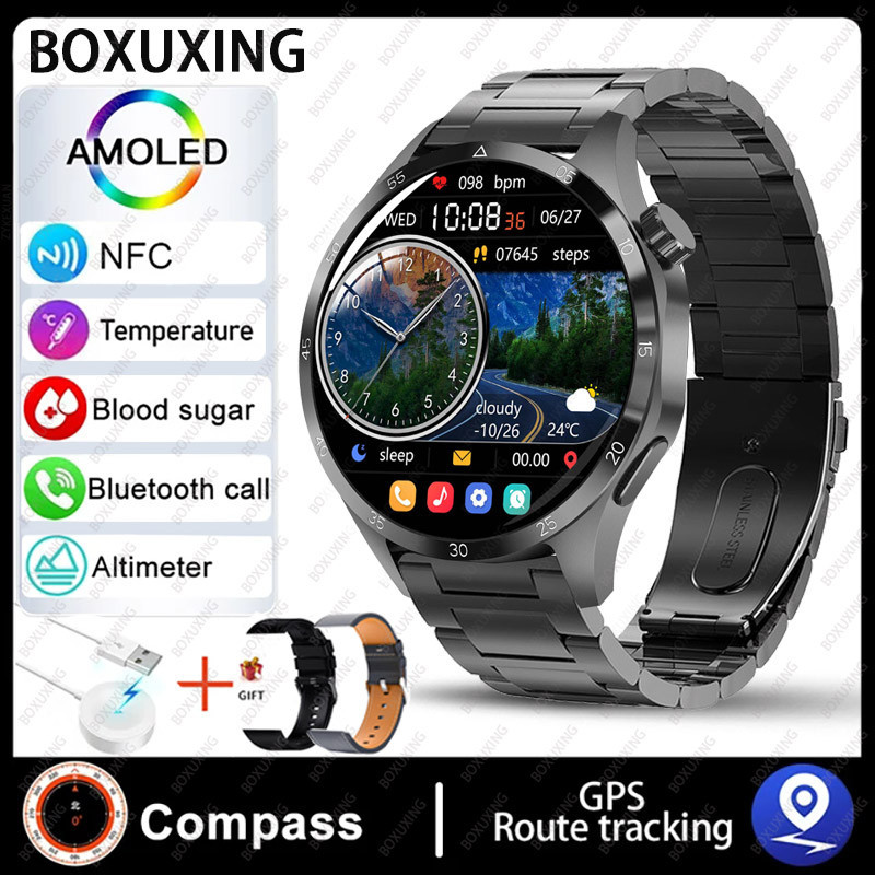 Jual For Huawei GT4 Pro GPS Smart Watch Men AMOLED HD Screen