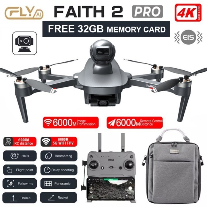 Jual C-Fly Cfly Faith 2 Pro GPS 6KM WiFi FPV Drone with 3-Axis Gimbal ...