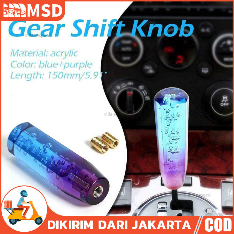 ShiFT Knob Stick Red Crystal Transparent Bubble Manual Gear - Foto 8