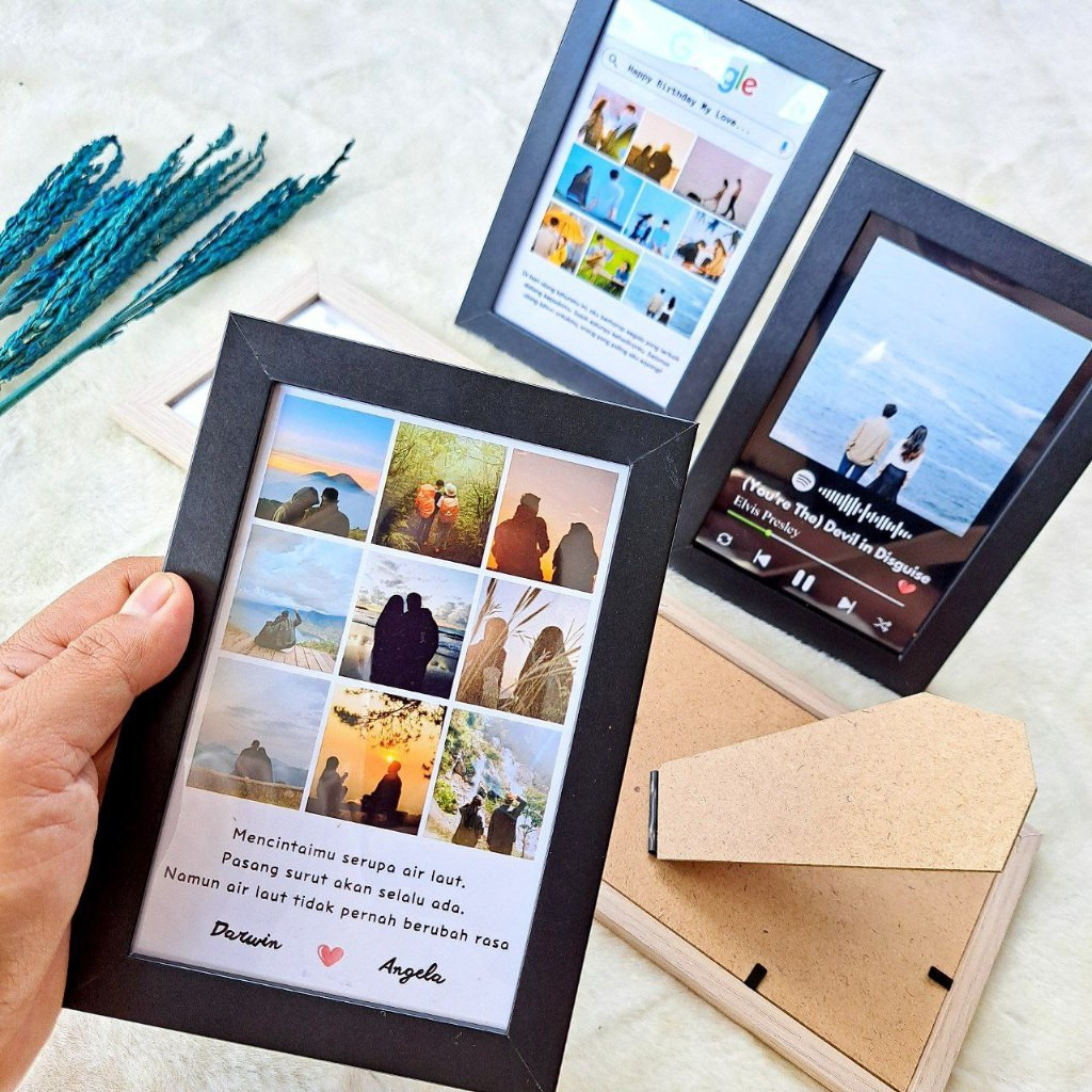 Jual Custom Frame lagu Foto ide kado Graduation Birthday wedding dll ...