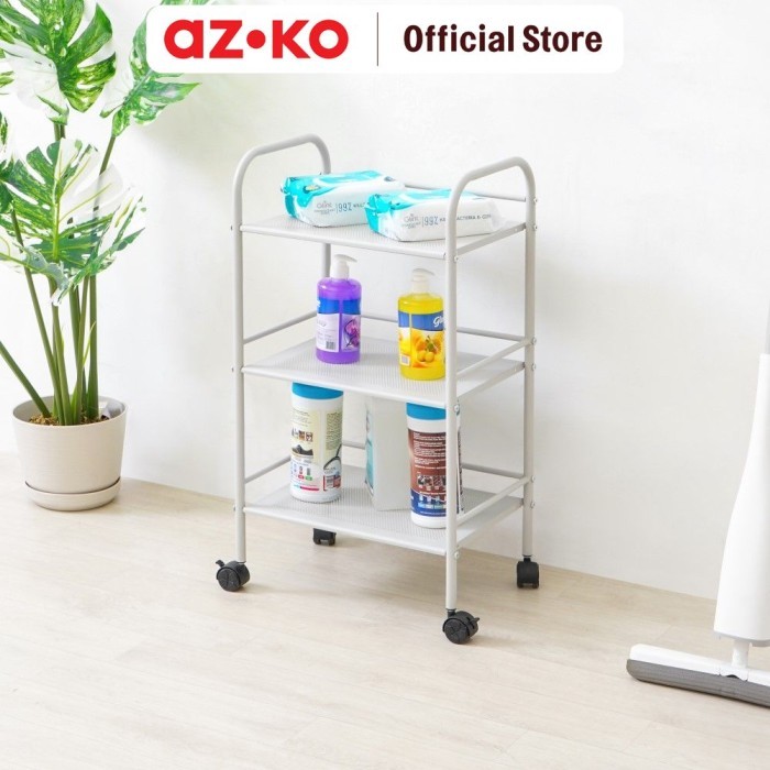 Jual AZKO Stora Lyra Rak Troli 3 Tingkat - Putih | Shopee Indonesia