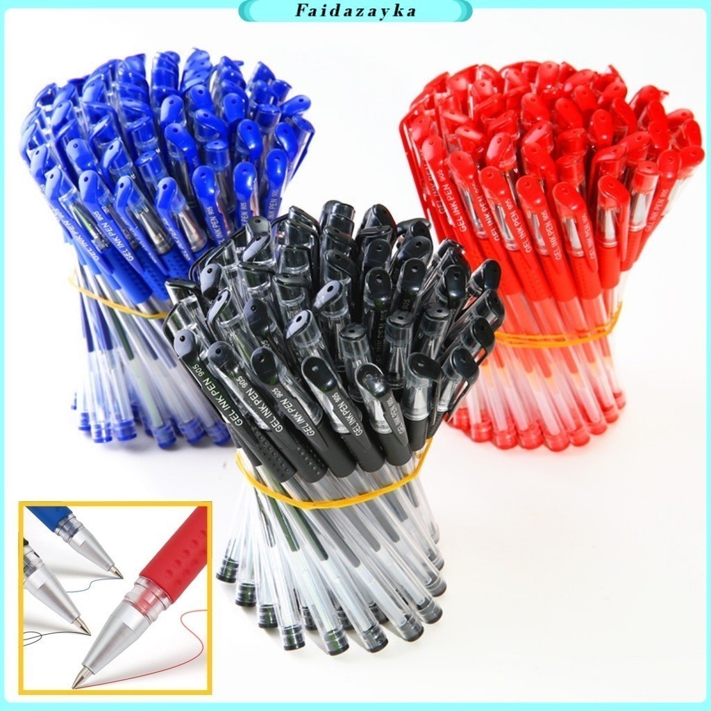 1 Lusin Isi 12 Pcs Pulpen Gel Ukuran 0.5 Mm Bisa Diisi Ulang Balpoint Tinta , Pe - foto 1