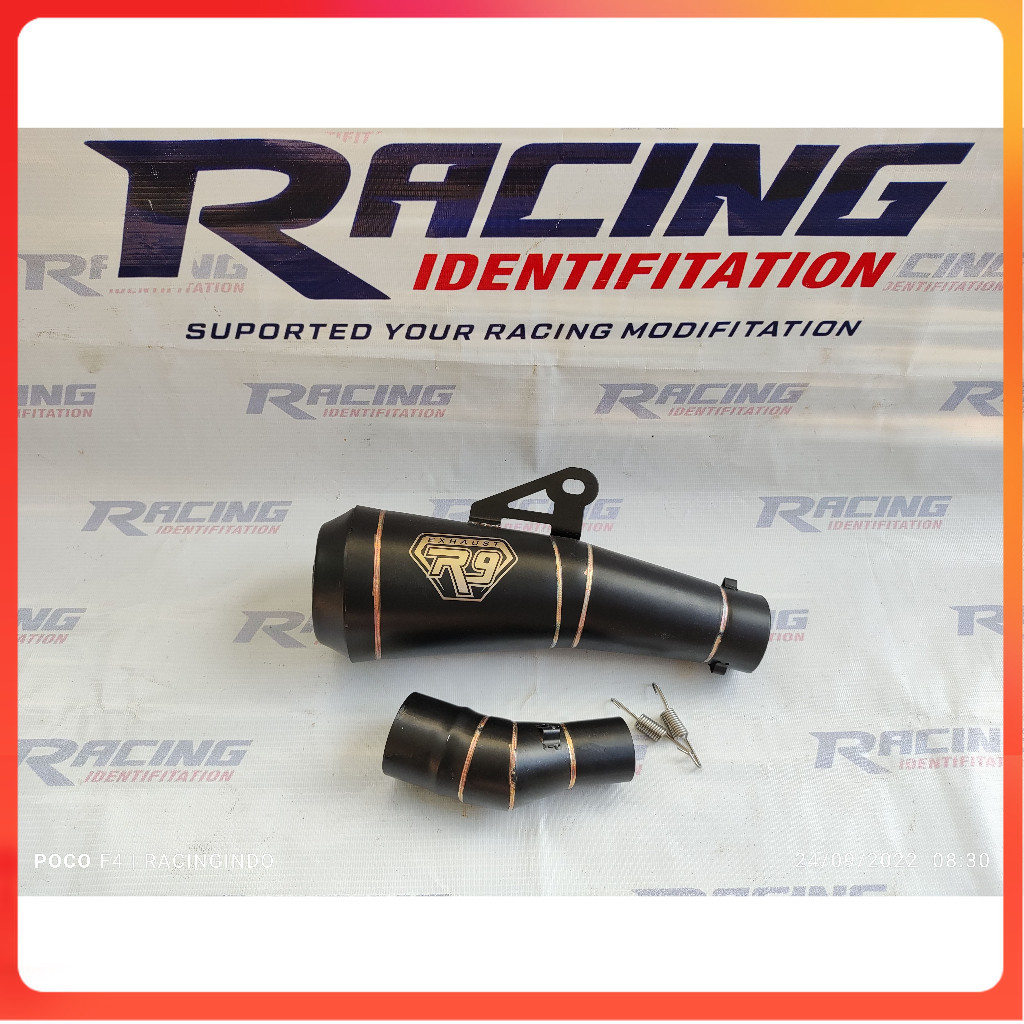 Jual slinser + slip on knalpot racing r9 gp series black cbr 250 rr ...