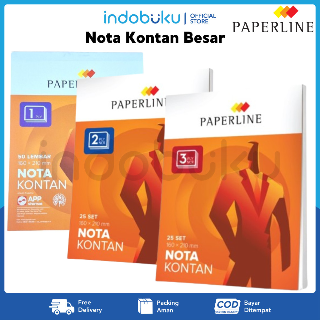 Jual Nota Kontan Besar Paperline Nota Tulis 1 Ply/ 2 Ply/ 3 Ply ...