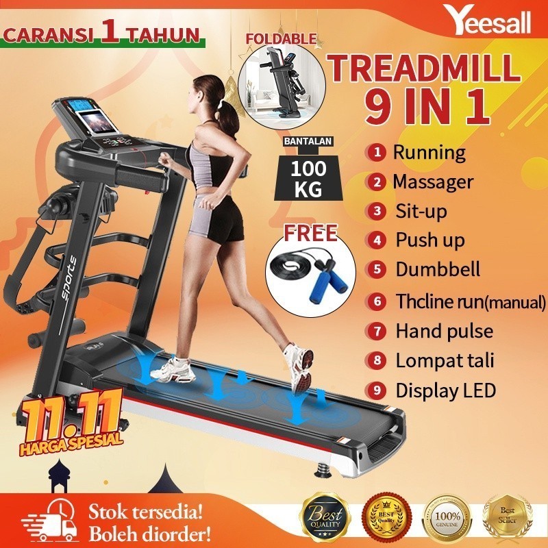 Jual Treadmill Listrik Alat Fitness Treadmill Elektrik Led