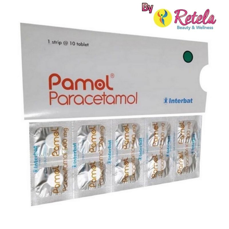 Jual Pamol 500mg 1 Strip 10 Tablet Paracetamol Penurun Demam Shopee