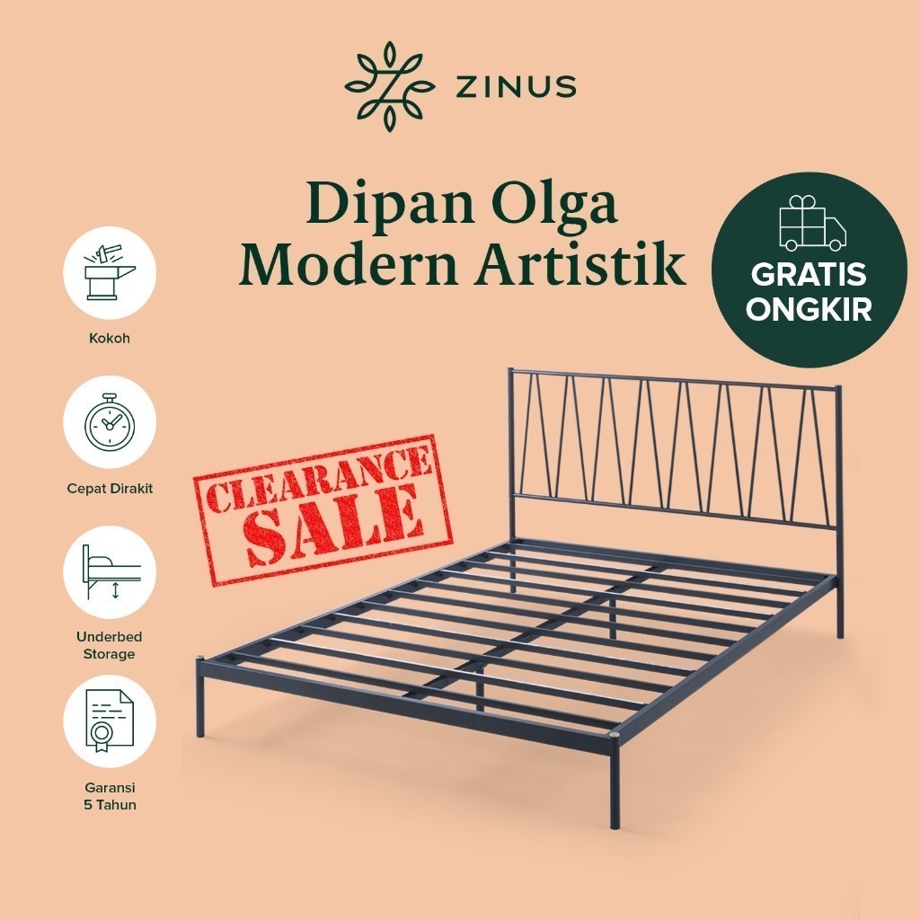 Jual FUME - Tempat Tidur Dipan Sandaran Zinus Olga / Modern Design ...