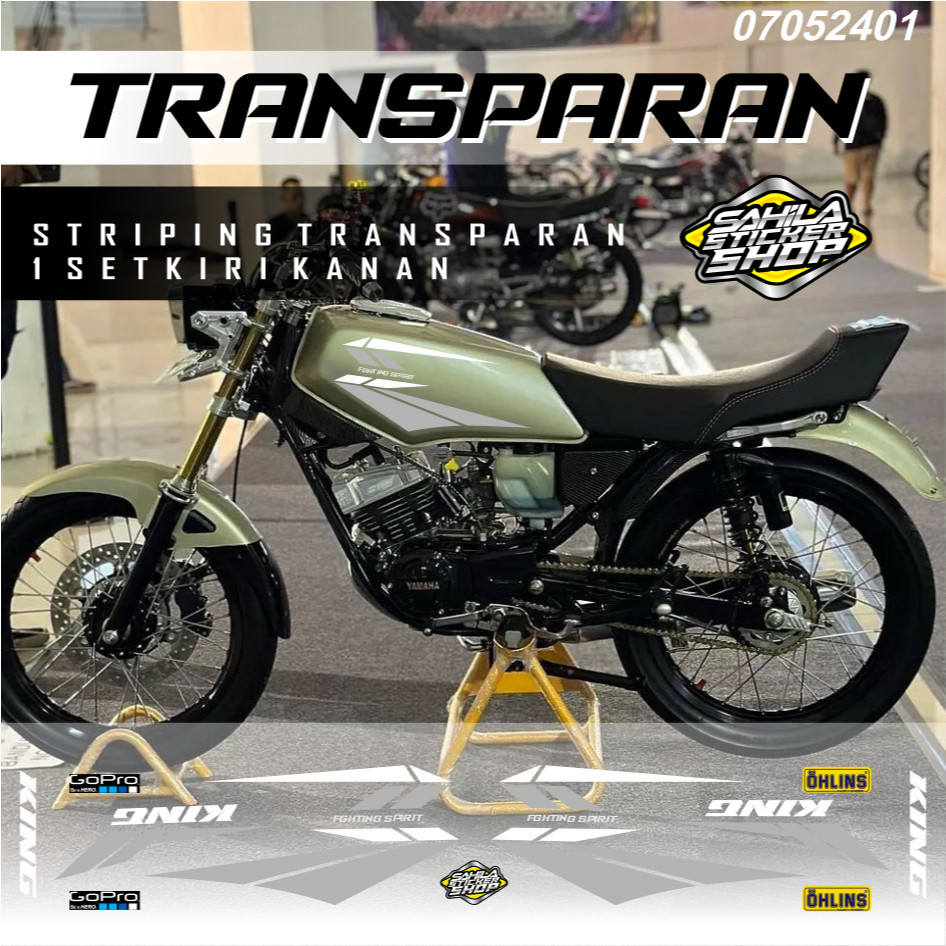 Jual STIKER STRIPING MOTOR RX KING TRANSPARAN SIMPEL | Shopee Indonesia