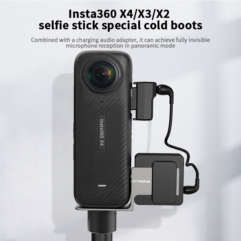 Jual Invisible Mic Cold Shoe for Insta360 X4 / X3 / ONE X2 Mic Adapter ...