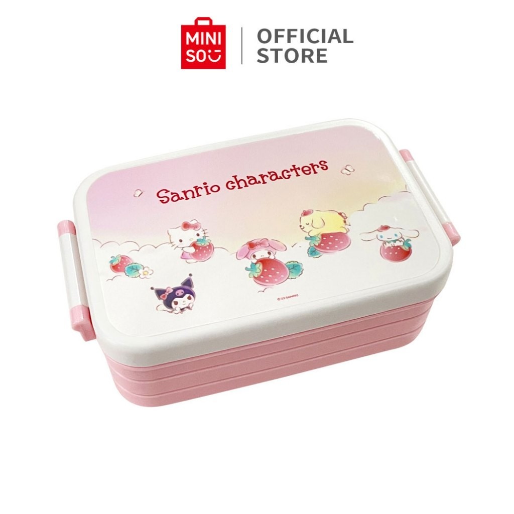 Jual Jastip Miniso X Sanrio Strawberry Collection Kotak Makan Bento