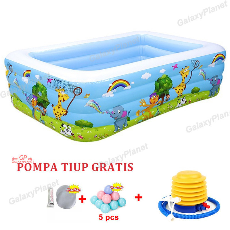 Jual COD 1.5M Kolam Renang Anak Jumbo Petak Karet Bahan Tebal ...