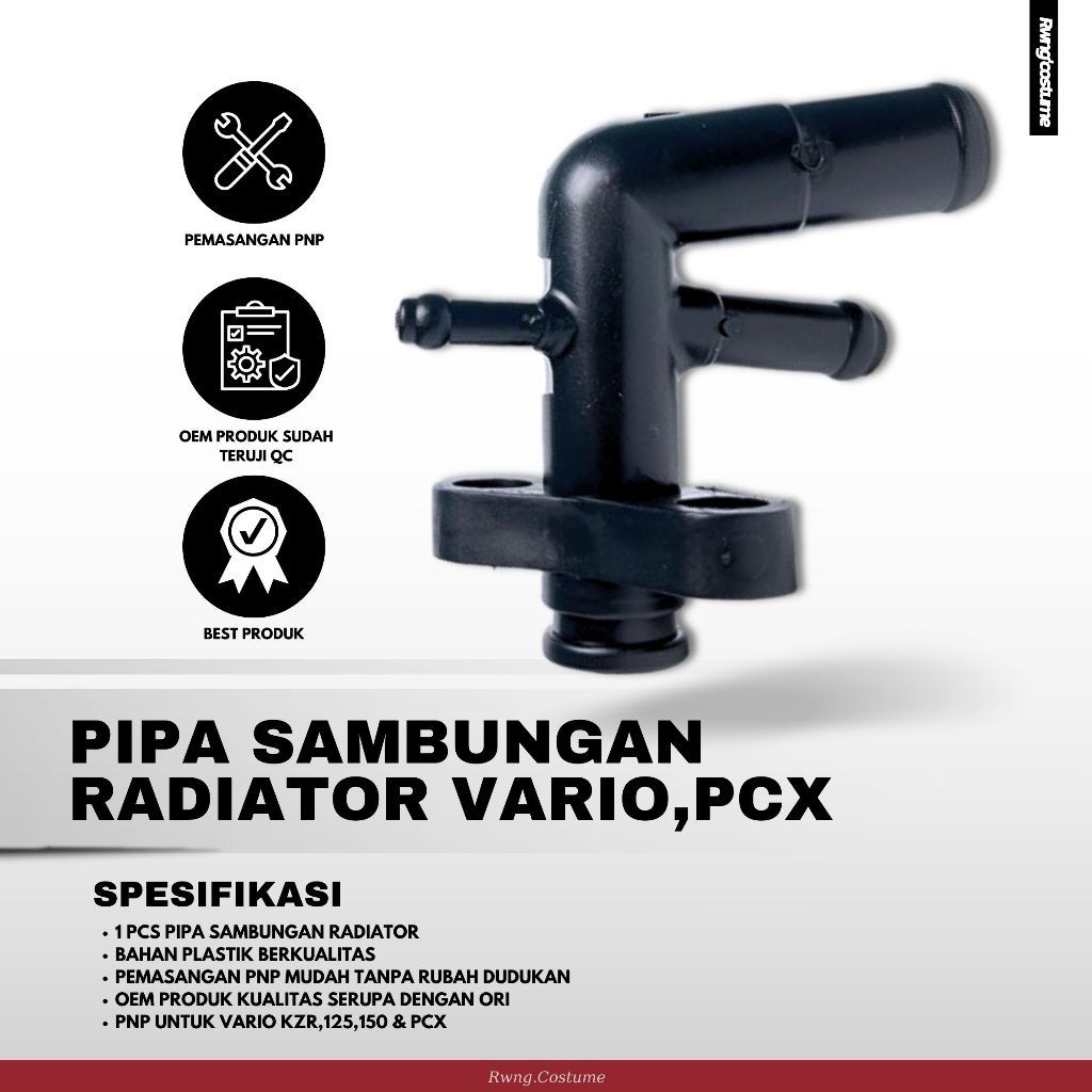 Jual Sambungan Selang Radiator Vario / Pipa Sambungan Radiator Vario ...