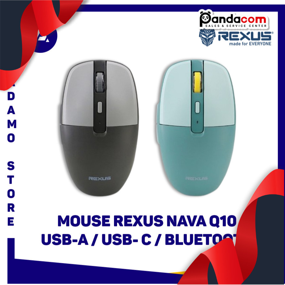 Jual Mouse Gaming Rexus Wireless Bluetooth NAVA Q10 Rechargeable Mouse ...