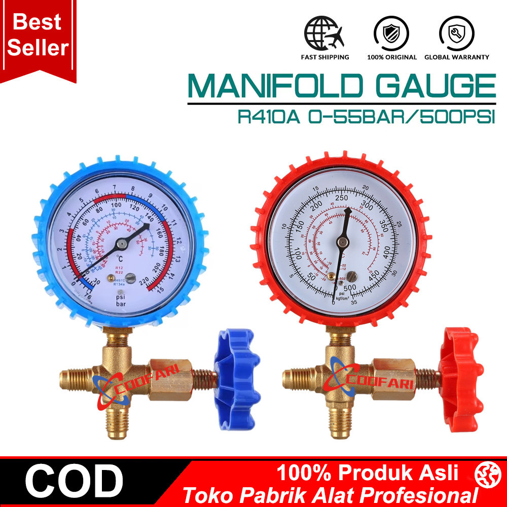 Jual Manifold AC Single R32 R410a R22 dengan Pengukur Tekanan untuk ...