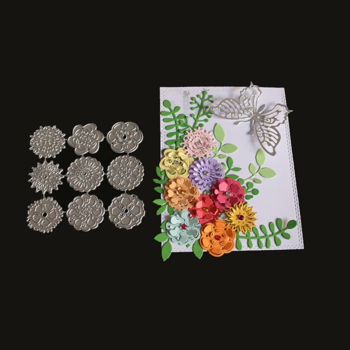 Jual Cutting Dies - 3D 9 in 1 Flower Pattern (9pcs) | Shopee Indonesia