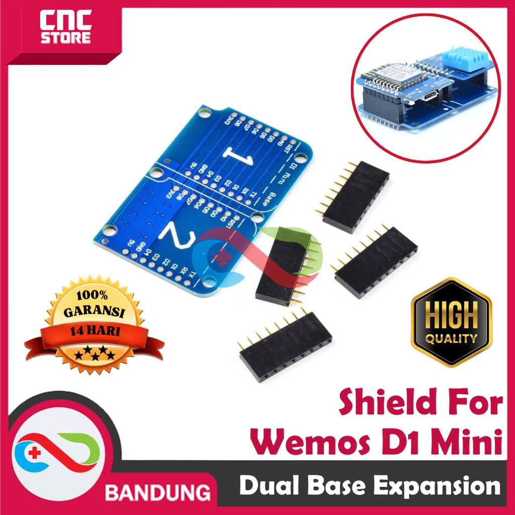 Jual DUAL BASE EXPANSION SHIELD FOR WEMOS D1 MINI | Shopee Indonesia