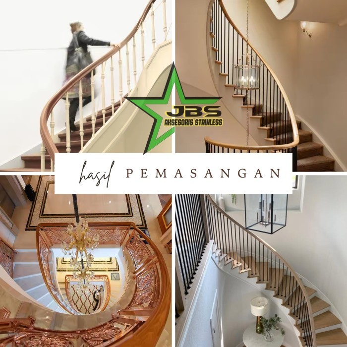 Jual KC27 HANDRAILING PVC CREAM KAYU - PEGANGGAN TANGGA MODEL ROTI ...