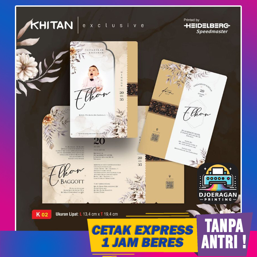 Jual (CETAK EXPRESS 1 JAM BERES) Undangan Pernikahan Aesthetic Rustic ...