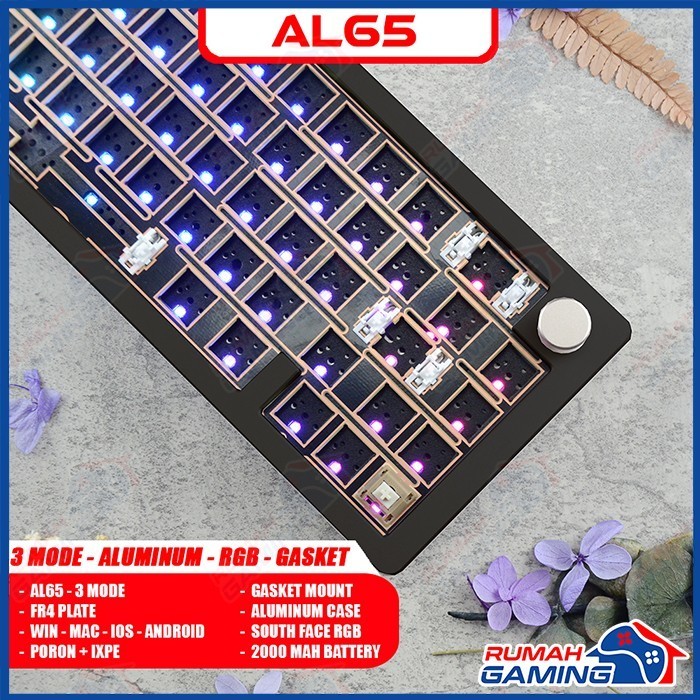 Jual AL65 - 65% - 3 Mode - South Rgb - Alumunium - Mechanical Keyboard ...