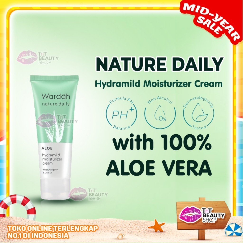 Jual Wardah Nature Daily Aloe Hydramild Moisturizer Cream 40 ml