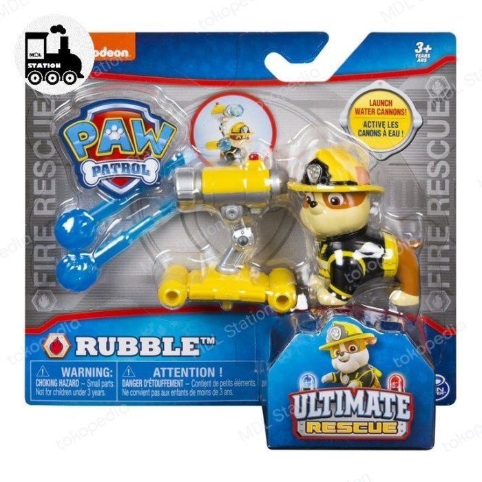 Jual Spin Master Paw Patrol Ultimate Fire Rescue Rubble Figure | Shopee ...