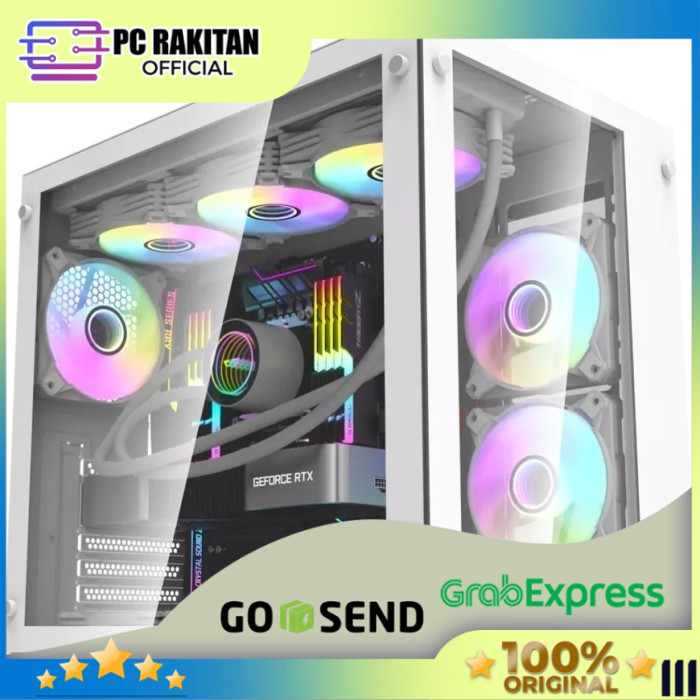 Jual DARKFLASH Casing C285 ATX, mATX - WHITE | Shopee Indonesia