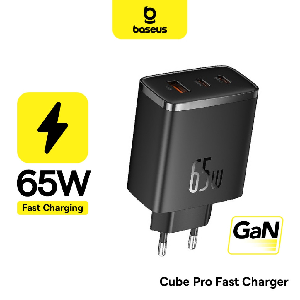 Jual BASEUS Cube Pro Kepala Charger Fast Charger 65W 3 Port | Shopee ...