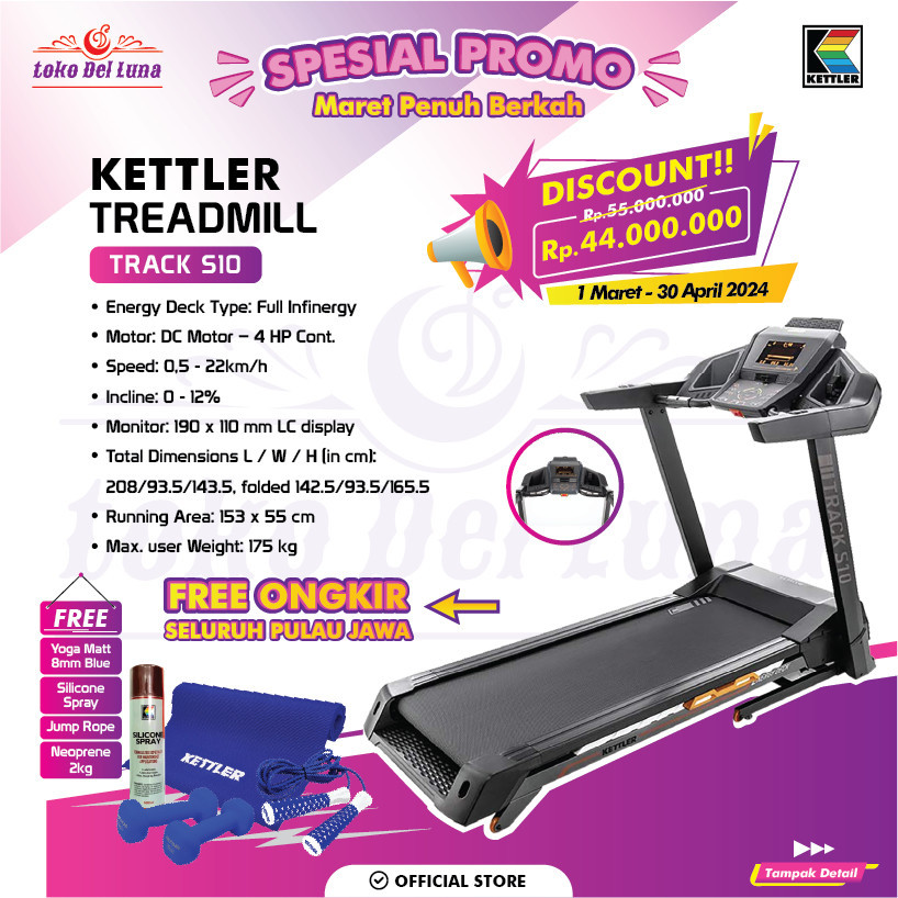 Jual KETTLER Treadmill Track S10 Shopee Indonesia